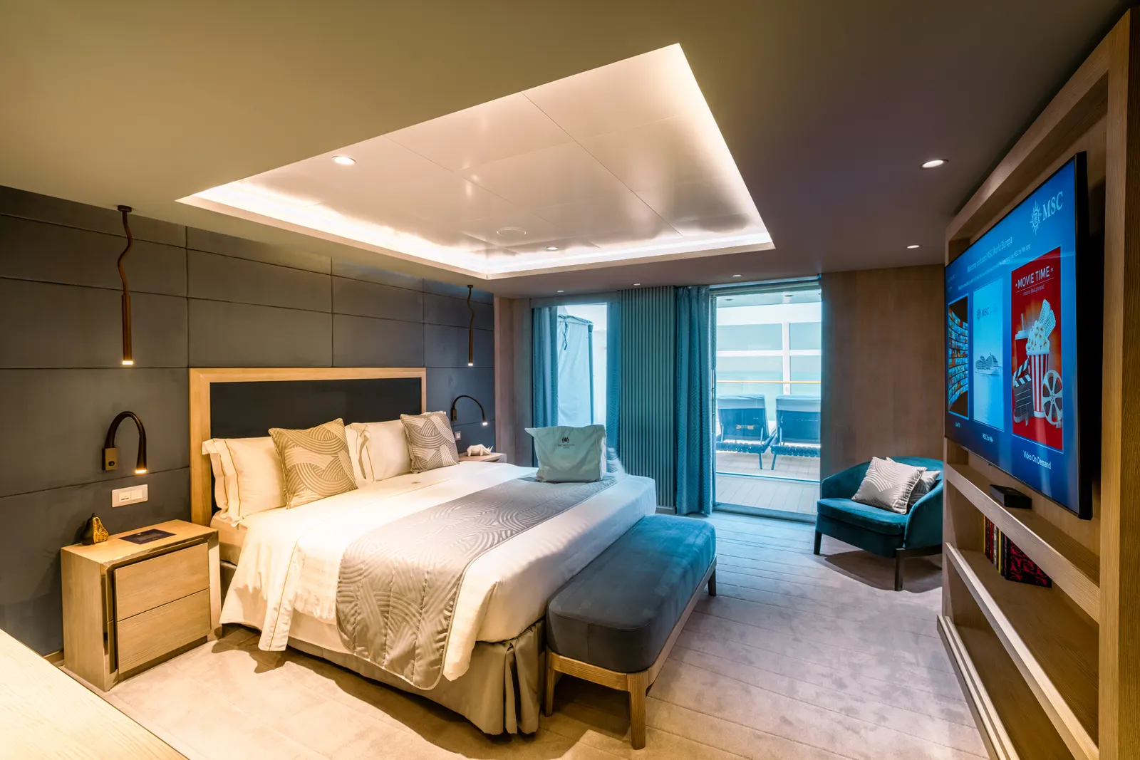 An MSC Yacht Club suite interior
