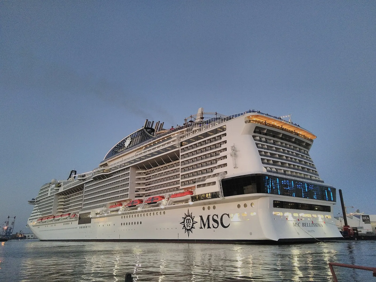 MSC Bellissima at sea